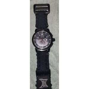 TapOut Analog Digital Men's Watch Paracord Streetwear Black MMA